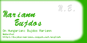 mariann bujdos business card